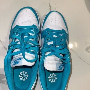 Nike White and Blue Dunks